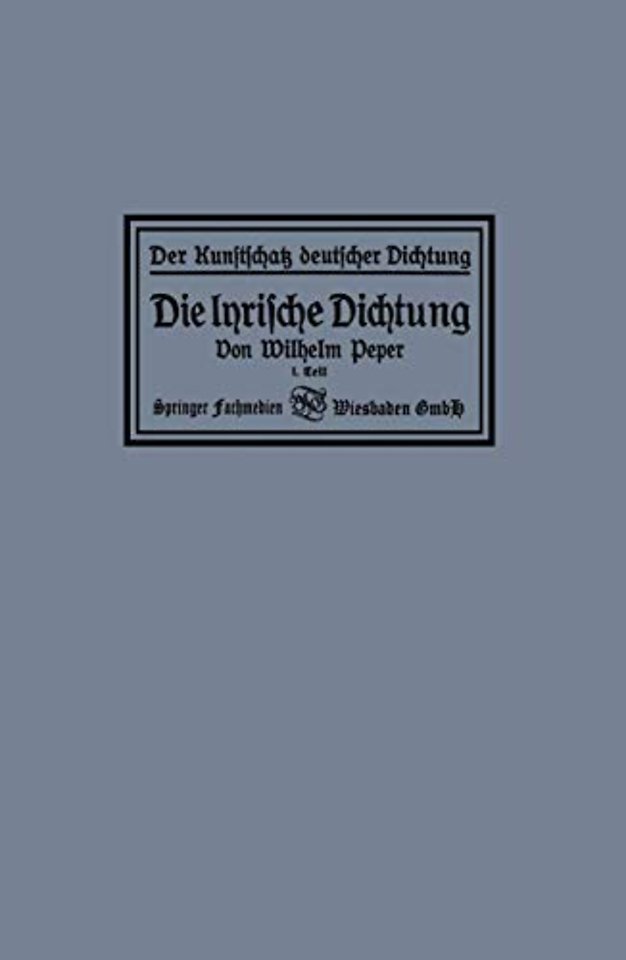 Die lyrische Dichtung