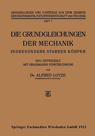 Die Grundgleichungen der Mechanik