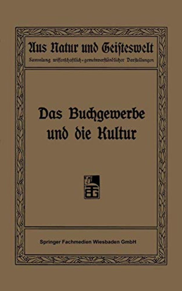Das Buchgewerbe und die Kultur