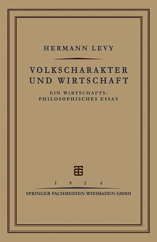 Volkscharakter und Wirtschaft