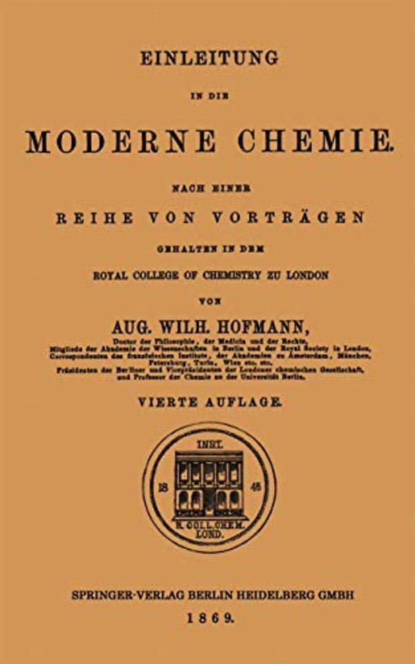 Einleitung in die moderne Chemie