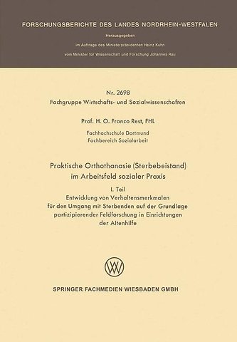 Praktische Orthothanasie (Sterbebeistand) im Arbeitsfeld sozialer Praxis