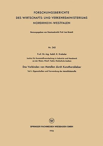 Das Verbinden von Metallen durch Kunstharzkleber