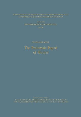 The Ptolemaic Papyri of Homer
