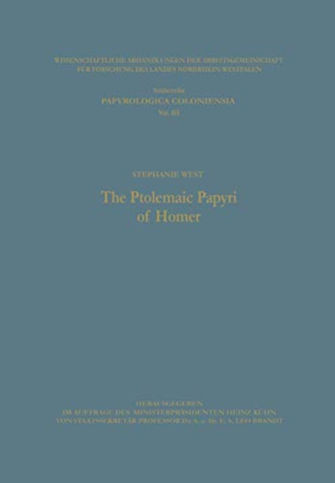 The Ptolemaic Papyri of Homer