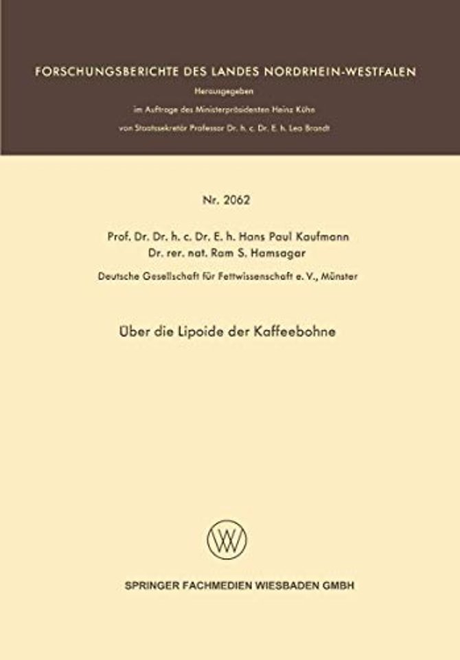 Über die Lipoide der Kaffeebohne