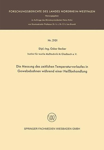 Die Messung des zeitlichen Temperaturverlaufes in Gewebebahnen während einer Heißbehandlung
