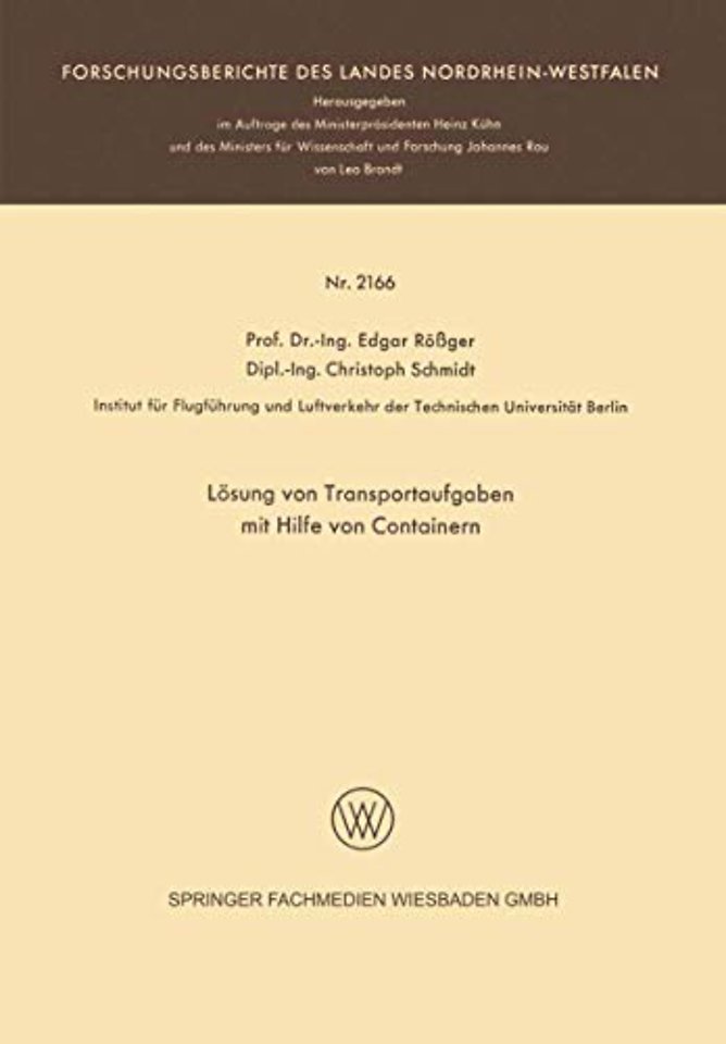 Lösung von Transportaufgaben mit Hilfe von Containern