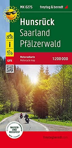 Hunsruck - Saarland - Pfalzerwald, MotorCycle map 1:200 000