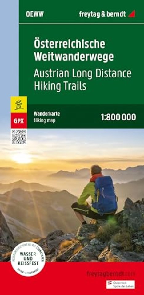 Austrian long distance routes, Hiking map 1:800.000