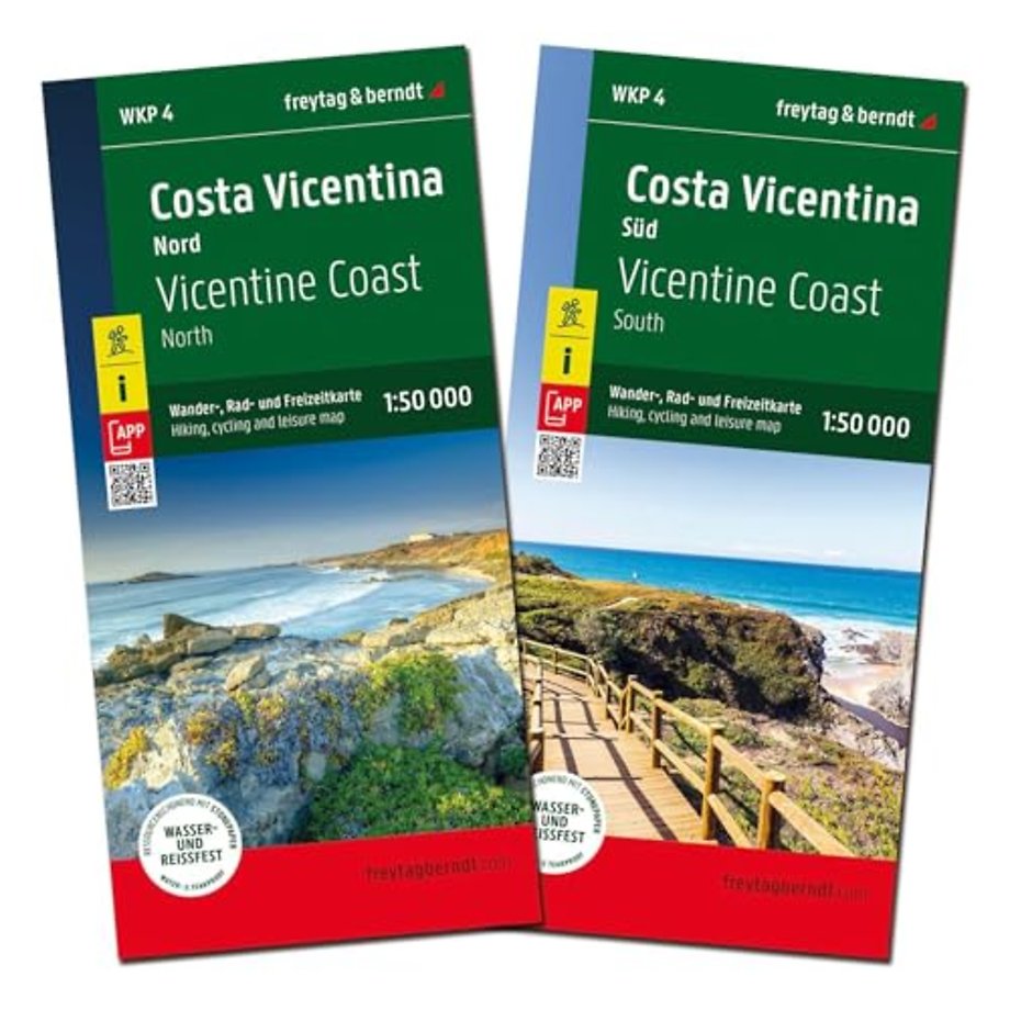 Costa Vicentina Hiking, Cycling and Leisure Map