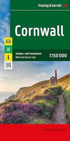 Cornwall road and Leisure Map 1:150,000
