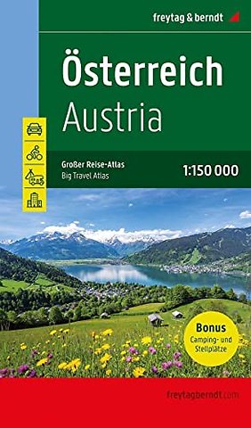Austria Big Travel Atlas 1:150,000 Hardback