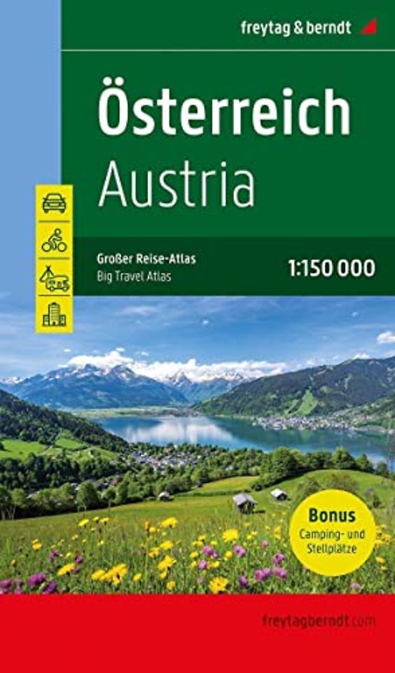 Austria Big Travel Atlas 1:150,000 Hardback