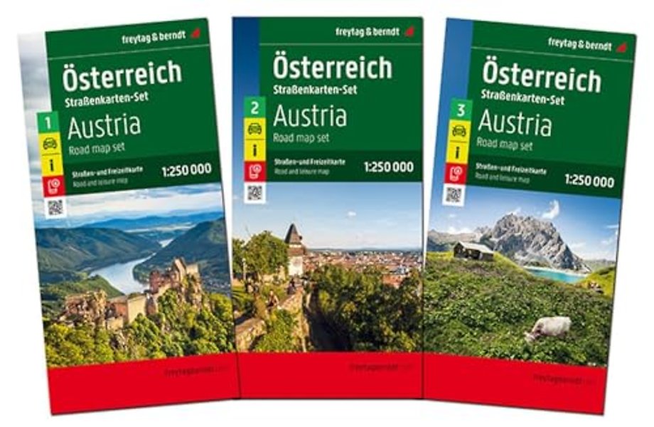 Austria Road Map Pack - 3 Map set