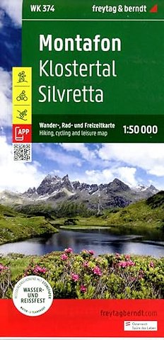 Montafon, Klostertal, Silvretta Hiking, Cycling Leisure Map