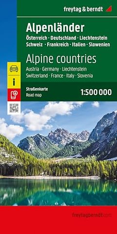Alpine countries, Road map 1:500.000,