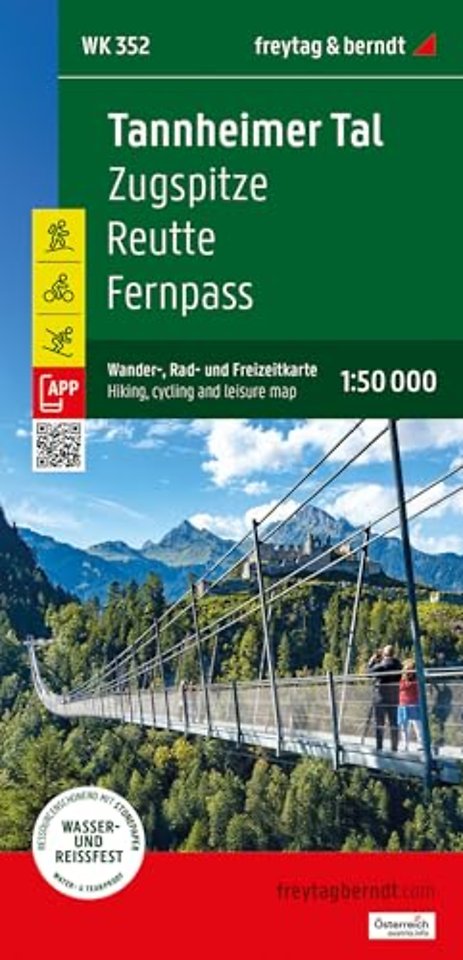 Tannheimer Valley Hiking, Cycling and Leisure Map