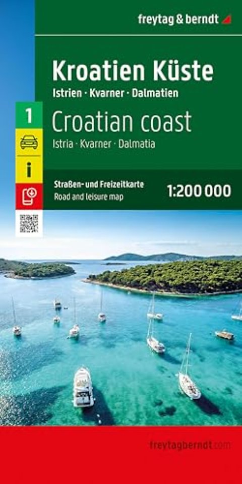 Croatian Coast Road and Leisure map