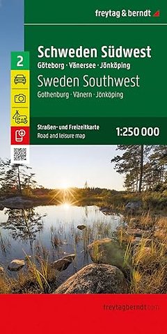 Sweden Southwest Road and Leisure Map