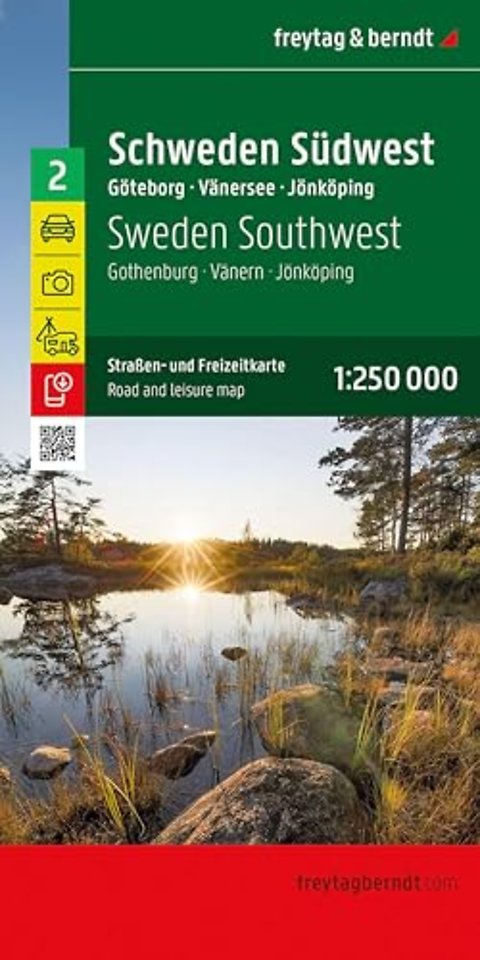 Sweden Southwest Road and Leisure Map