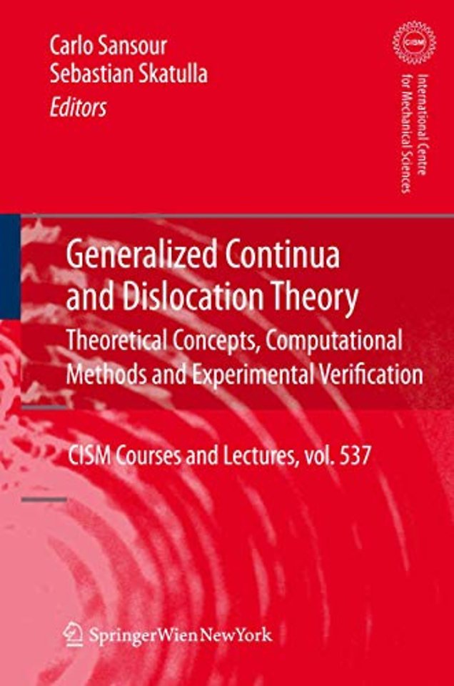 Generalized Continua and Dislocation Theory