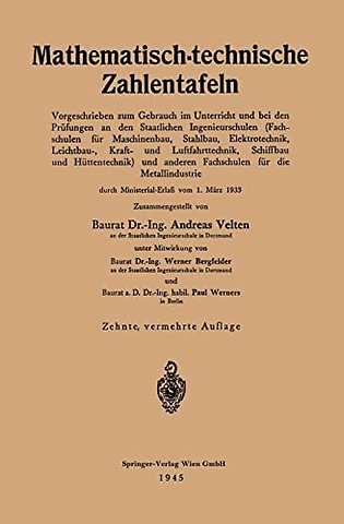 Mathematisch-technische Zahlentafeln