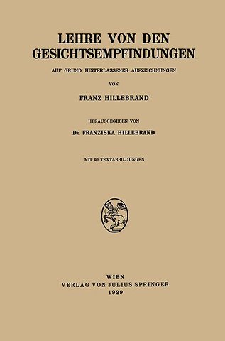 Lehre von den Gesichtsempfindungen