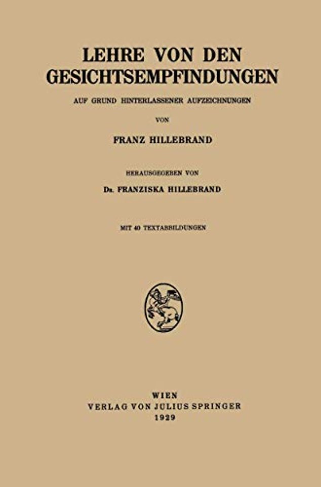 Lehre von den Gesichtsempfindungen