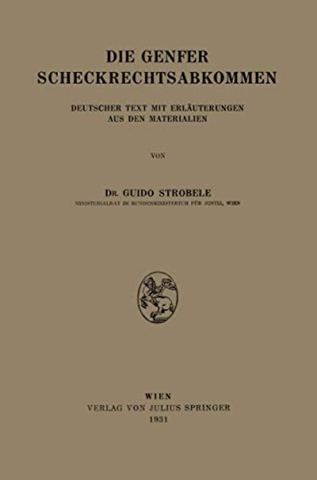 Die Genfer Scheckrechtsabkommen