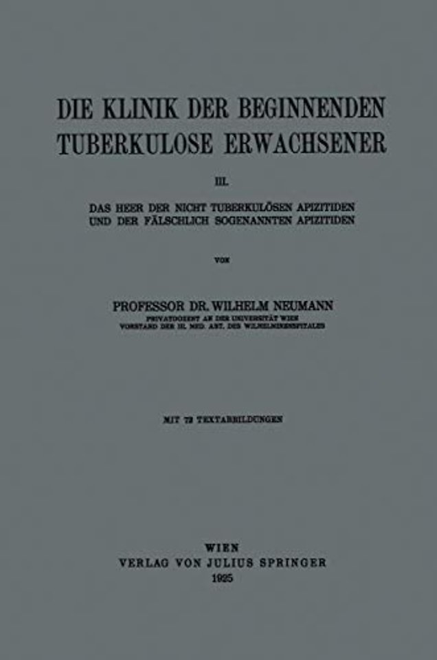 Die Klinik der Beginnenden Tuberkulose Erwachsener