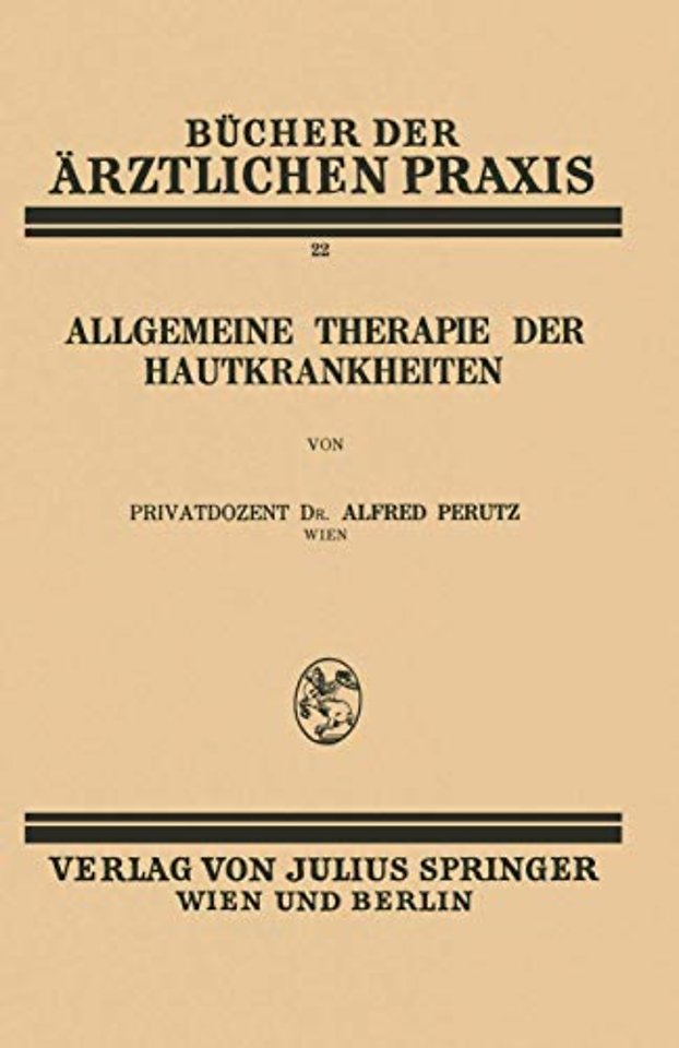 Allgemeine Therapie der Hautkrankheiten