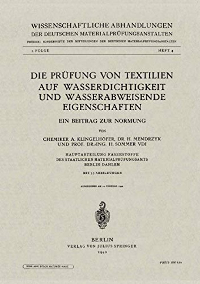 Die Prüfung von Textilien auf Wasserdichtigkeit und wasserabweisende Eigenschaften