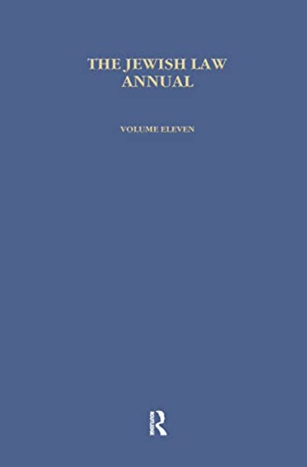 Jewish Law Annual (Vol 11)