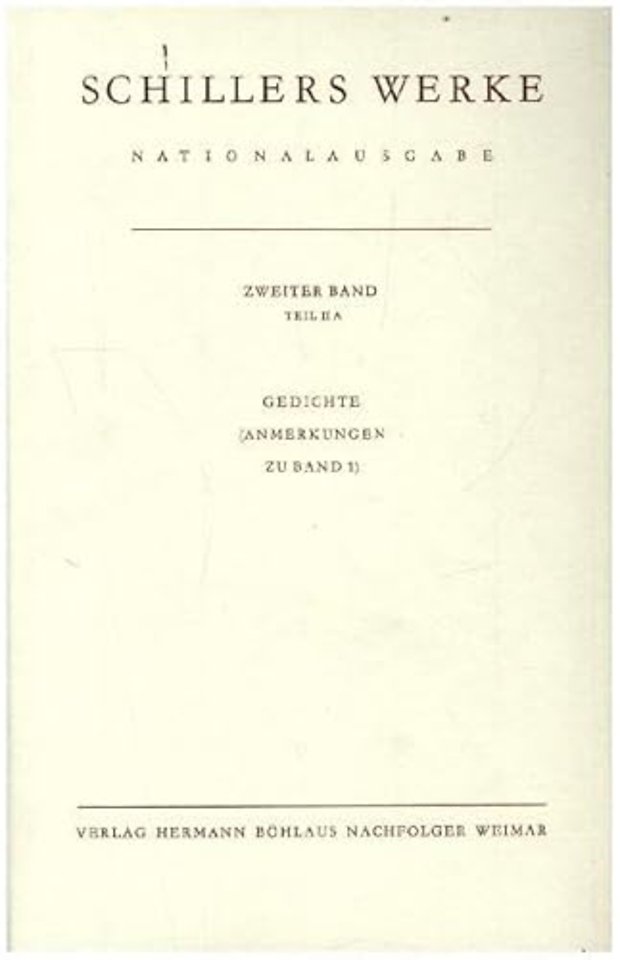 Schillers Werke. Nationalausgabe