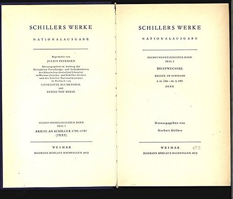 Schillers Werke. Nationalausgabe