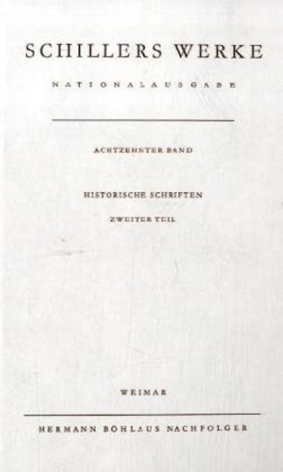 Schillers Werke. Nationalausgabe