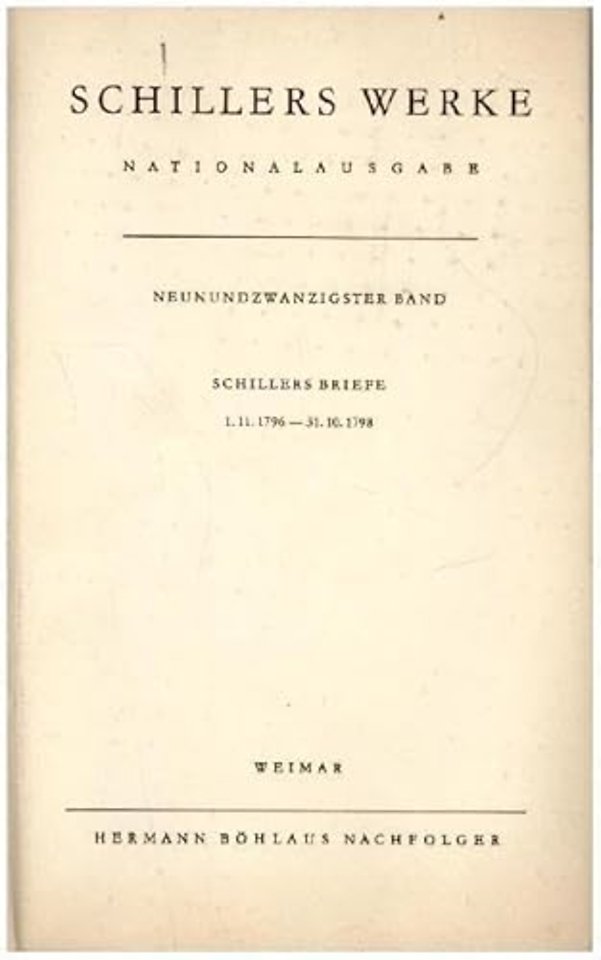 Schillers Werke. Nationalausgabe
