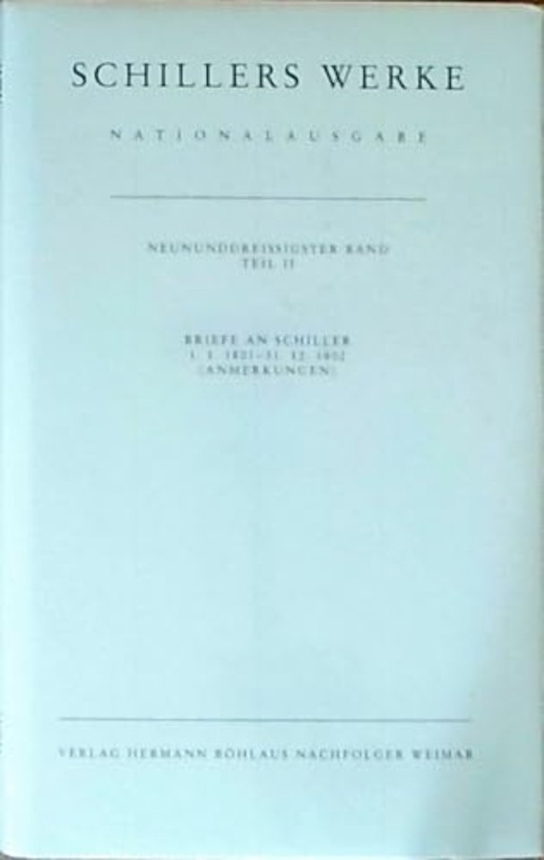 Schillers Werke. Nationalausgabe