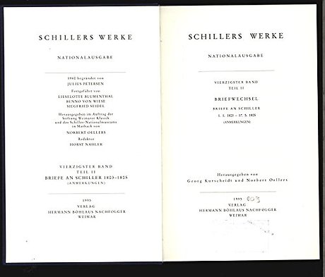 Schillers Werke. Nationalausgabe