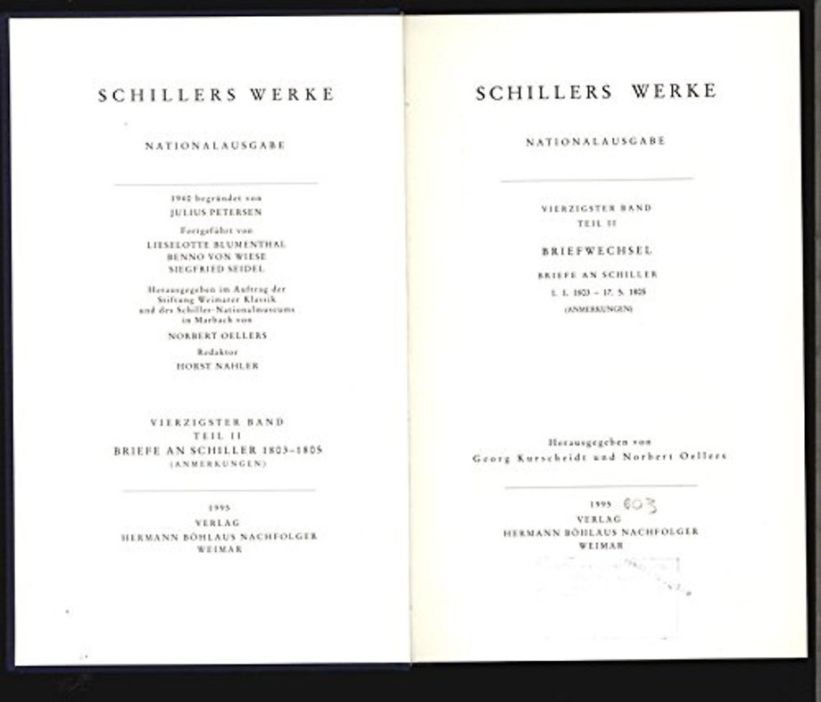 Schillers Werke. Nationalausgabe