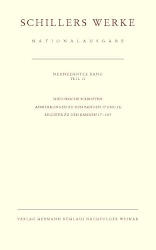 Schillers Werke. Nationalausgabe