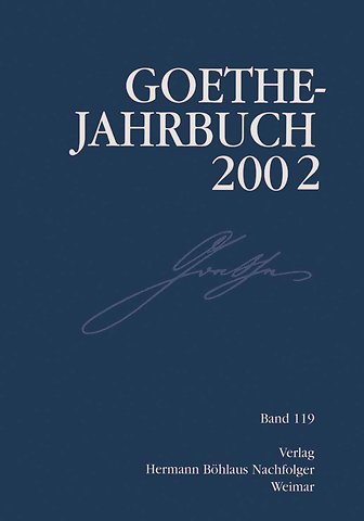Goethe Jahrbuch 2002