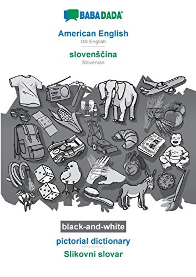 American English - slovensčina, pictorial dictionary, BW