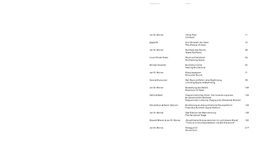 Jan St. Werner: Space Synthesis (Bilingual edition)