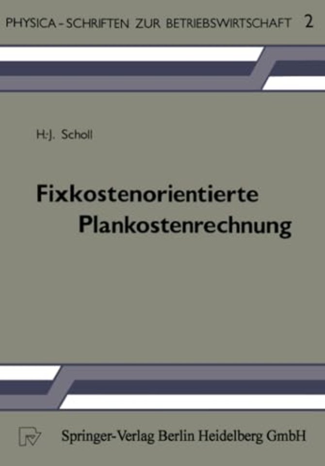 Fixkostenorientierte Plankostenrechnung
