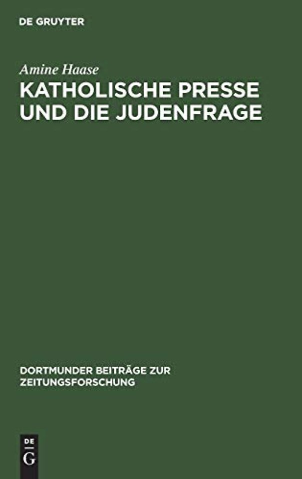 Katholische Presse Und Die Judenfrage