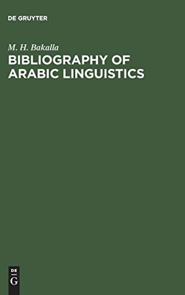 Bibliography of Arabic linguistics