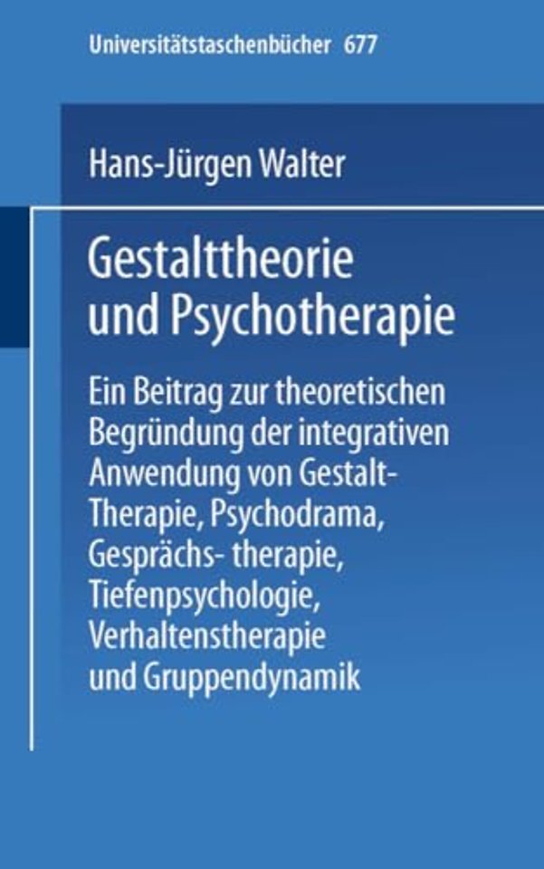 Gestalttheorie und Psychotherapie