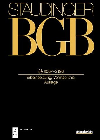§§ 2087-2196 (Erbeinsetzung, Vermächtnis, Auflage)